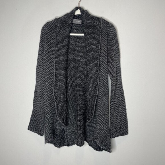 Wooden Ships Mohair Wool Blend Dark Gray Open Front Cardigan Size Small/Medium - Picture 1 of 6